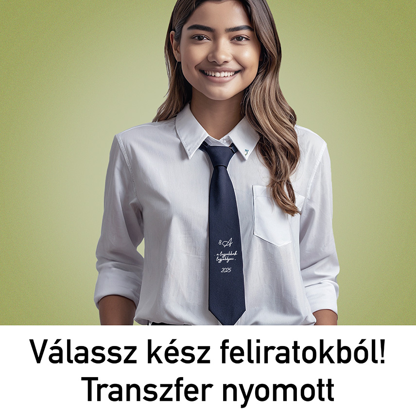 Transzfer nyomattal készített nyakkendő